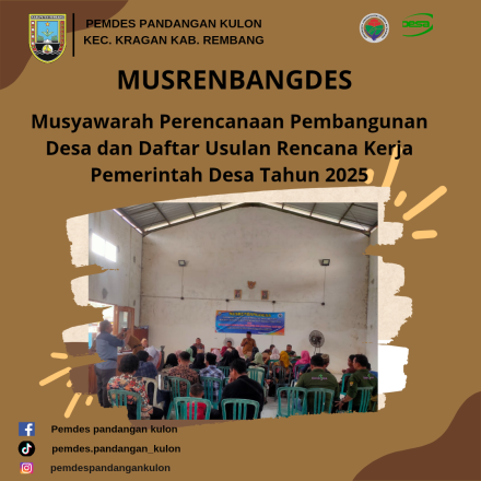 MUSRENBANGDES DESA PANDANGAN KULON KEC. KRAGAN KAB. REMBANG TAHUN 2024